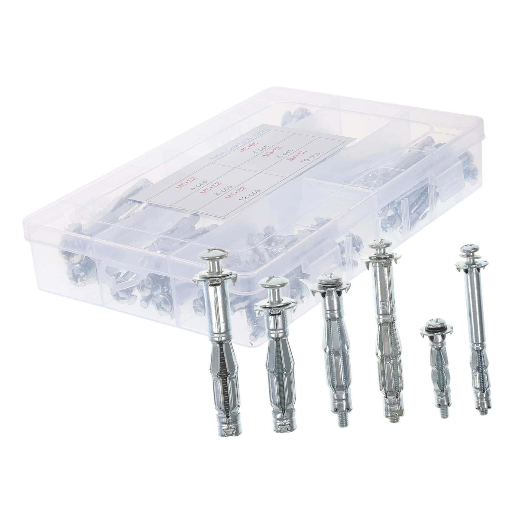 Anclajes de Pared Hueca 42 Piezas Acero Galvanizado M4 M5 M6