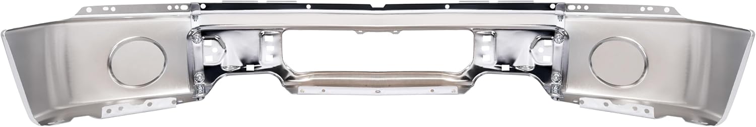 HECASA 3Pcs Front Bumper Face Bar Compatible with 2009-2014 Ford F150 Replacement for 9L3Z17757A FO1002412 Chrome w/o Fog Light Holes Steel Unassembled