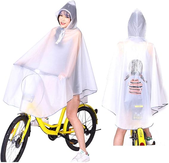 Amazon オチビ レインコート れいんこーと かっぱ ポンチョ 雨具 レインポンチョ 自転車 通勤 通学 釣り 小学生 中学生 子供 大人 用 兼用 撥水 反射テープ付き あまぐ アマガッパ あまがっぱ 合羽 雨合羽 雨がっぱ 雨ガッパ リュック対応 ホワイト レインコート