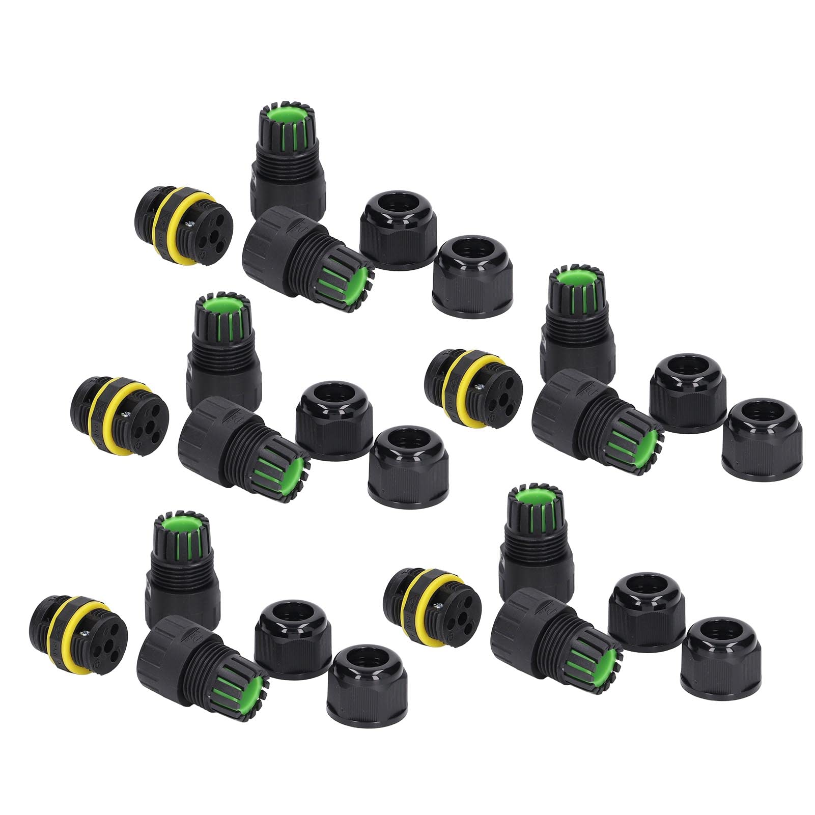 Conector de cable impermeable IP68 de 3 pines para evitar apagones en luces de patio 8