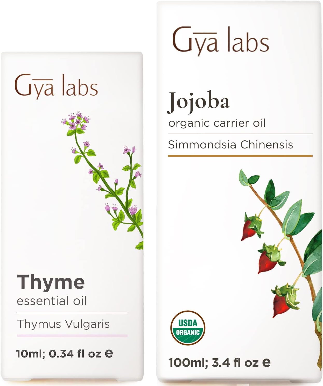 Thyme Oil for Hair Growth (10ml) & Jojoba Oil for Hair