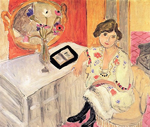 Henri Matisse - Reading Woman, Daydreaming Private collection 30" x 25" Wall Art Giclee Canvas Print (Unframed)