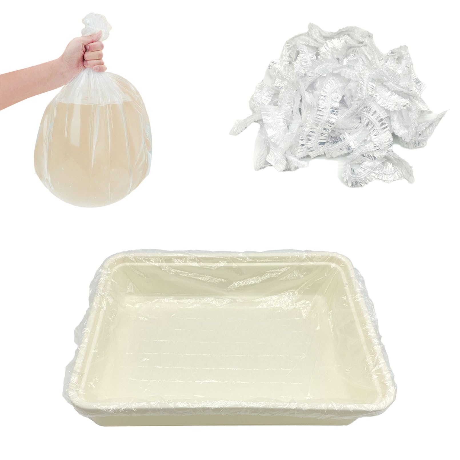 Disposable Small Animal Cage Liners, Rabbit Tray Film Liner Bunny Litter Pan Bags Guinea Pig Cage Toilet Plastic Film for Bird Hamster Chinchilla Hedgehog (50 PCS, 30'')
