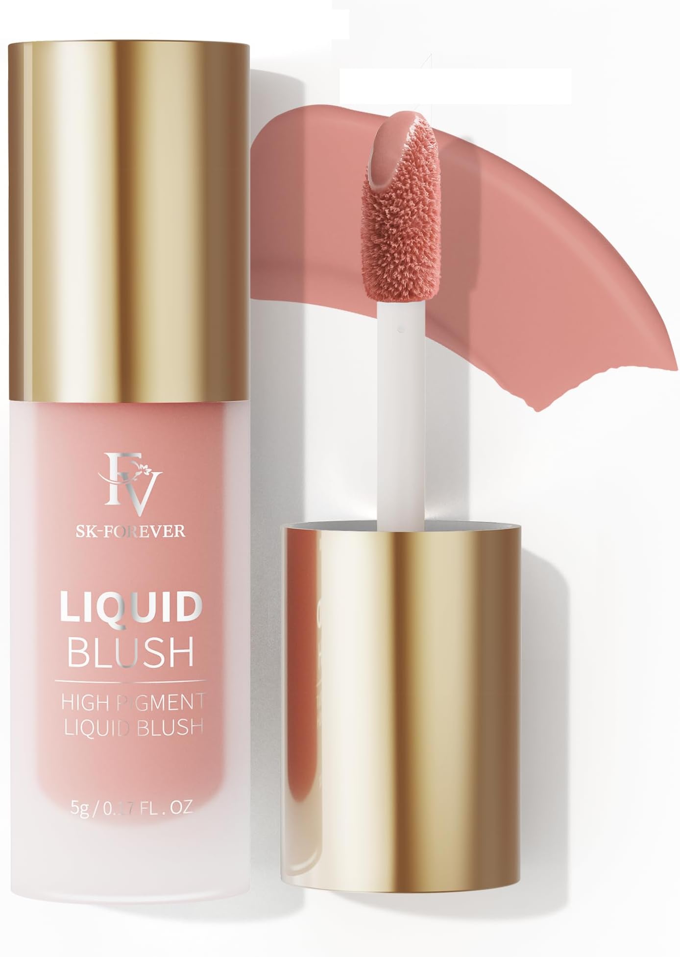 Liquid Blush, Long Lasting Buildable Cream Cheek Tint with High-Pigment Color, Weightless Blendable Formula for Natural Dewy Finish (Honey)