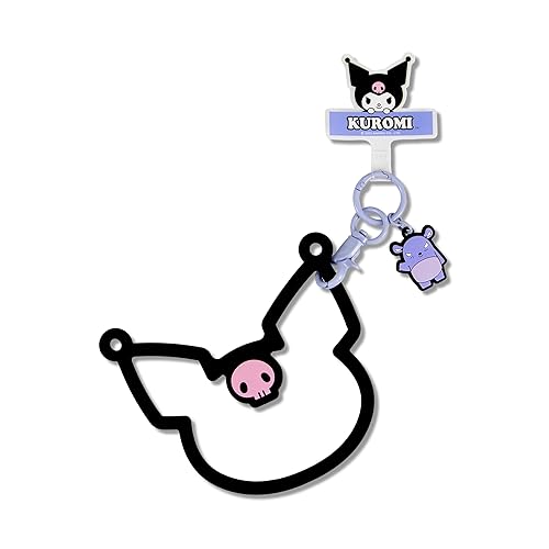 Sonix x Sanrio Phone Bangle Bracelet, Silicone Character Wristlet - Detachable Key Ring Bracelet with Tether Tab, Universal Compatibility | Kuromi - Kuromi