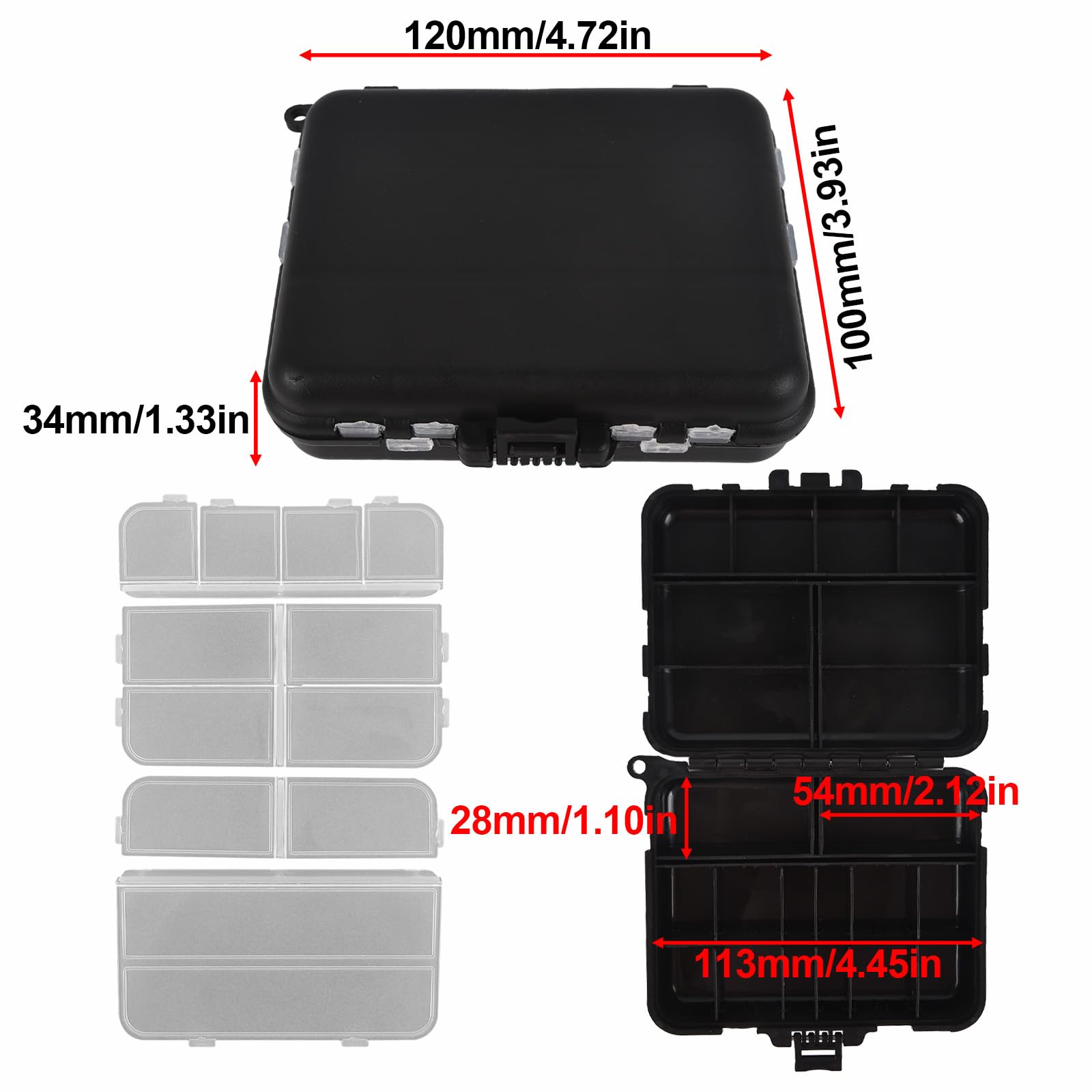 Cajas de aparejos de pesca de doble capa, 16 compartimentos, contenedor de aparejos de pesca, señuelos de pesca, caja de accesorios para flotadores, aparejos, señuelos y otros equipos