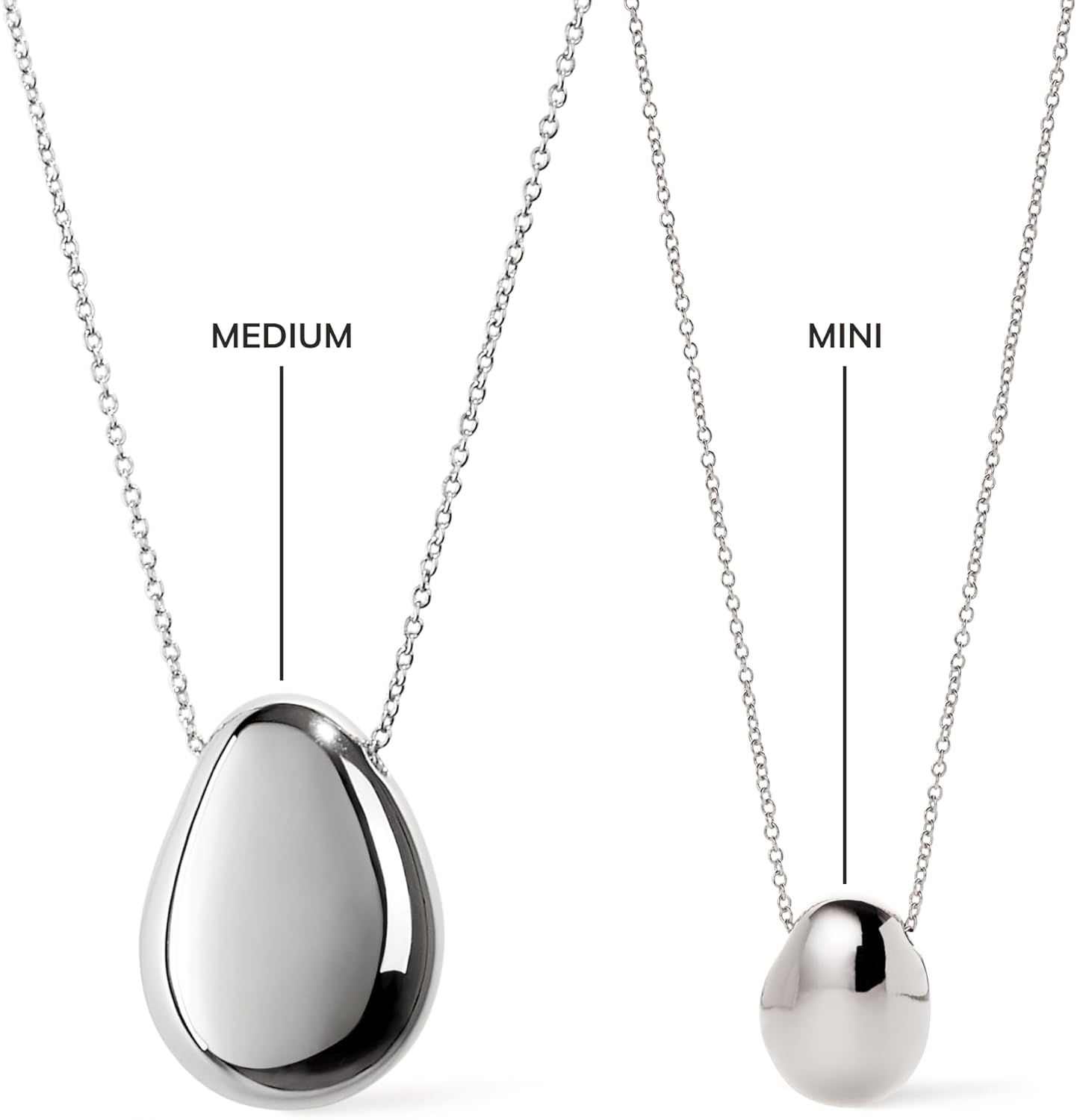 Ana Luisa Pebble Pendant Necklace for Women - 14K Gold Plated and Silver Rhodium Plated Trendy Teardrop Necklace with Lobster Clasp - Hypoallergenic, Water-Resistant, Tarnish-Free Jewelry - Image 6