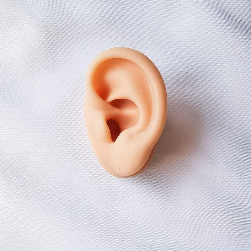 1PC Silicone Ear Model Professional Practice Piercing Tools Earring Ear Stud Display Tools Can Be Reused Body Model (Color : A)