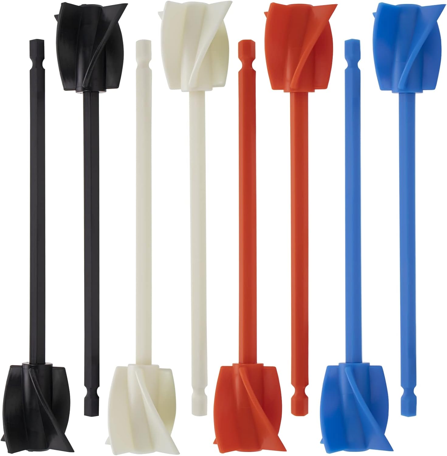 8 Pcs Resin Mixer Paddles, Epoxy Mixer Attachment for Powerful Mixing