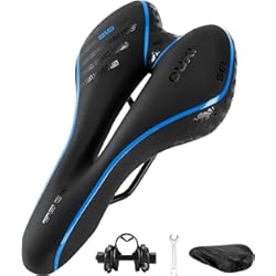 Gel Para Sillin Bicicleta OUXI asientos de bicicleta extra cómodos, asientos de gel para bicicleta de bicicleta, suave hueco de poliuretano, diseño ergonómico para bicicletas de montaña, bicicletas de carretera, hombres y mujeres
