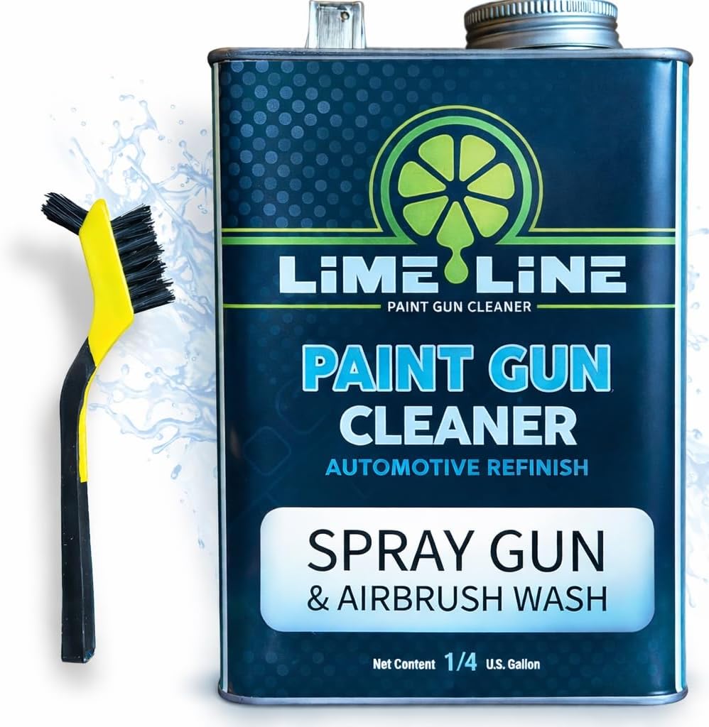 LiME LiNE Urethane Spray Gun and Airbrush Cleaner for Automotive Painting: Bonus Cleaning Brush Included 1 (Quart)