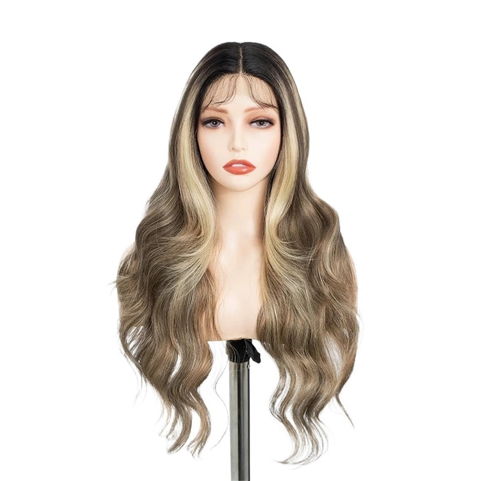 Lizhuzhuzs28 Wigs 13x4 Lace Front Wig Synthetic 28 inch Long wavy ombre blonde Wigs for Women Hair Extensions