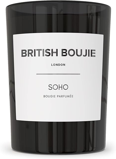 SOHO Premium Scented Candle in Box - Luxurious Warm Sweet Woody Highly Scented Fragrance with Long Burn time - Large 10 oz, 280gm Natural Wax - Scented Candle Gifts for Women & Men (Soho)