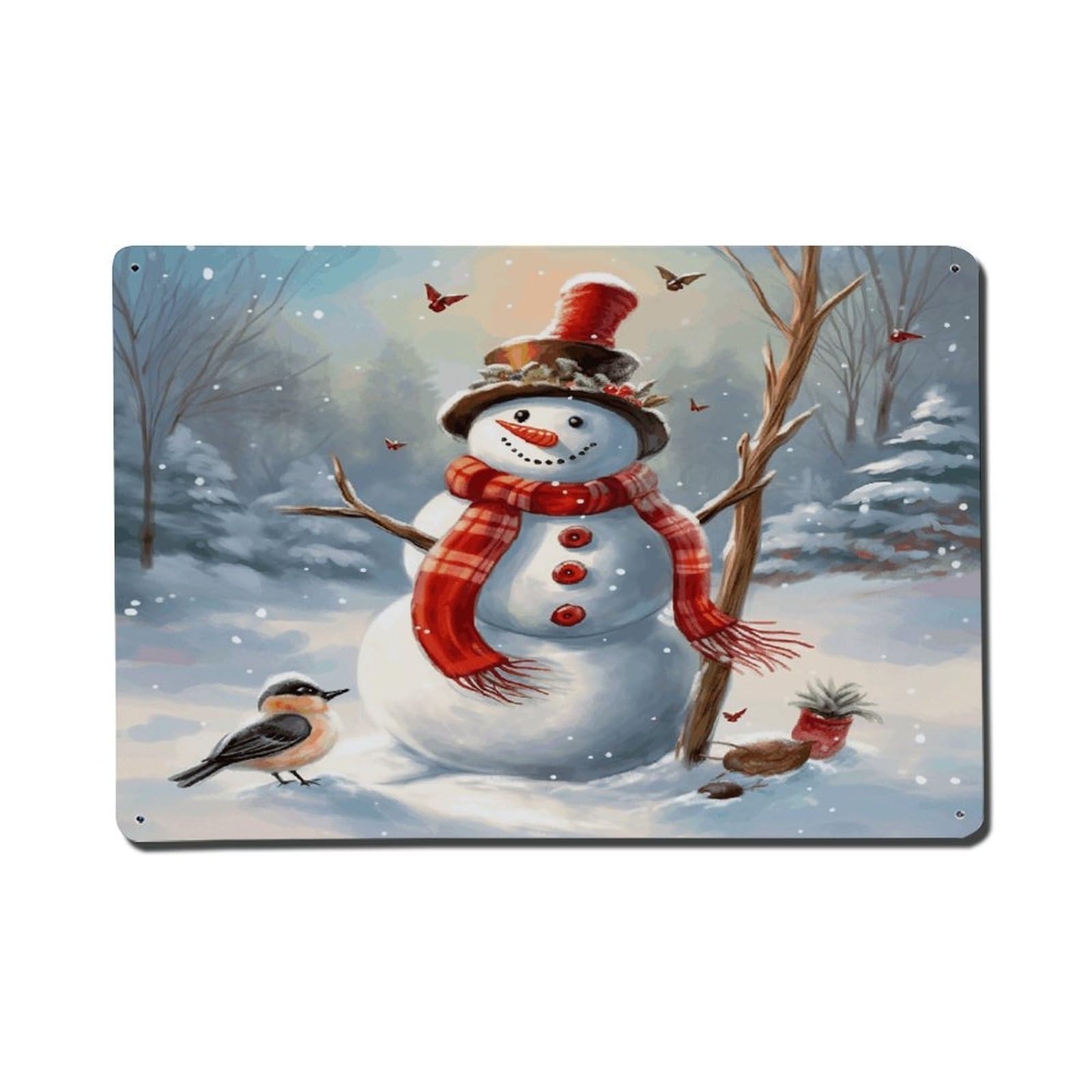 Adfgyerh Style Snowman Christmas Metal Signs Funny, Aluminum Tin Sign Indoor Outdoor Decor, Vintage Signs For Home Office Kitchen Bar Cafe Garden Farmhouse Wall Decor