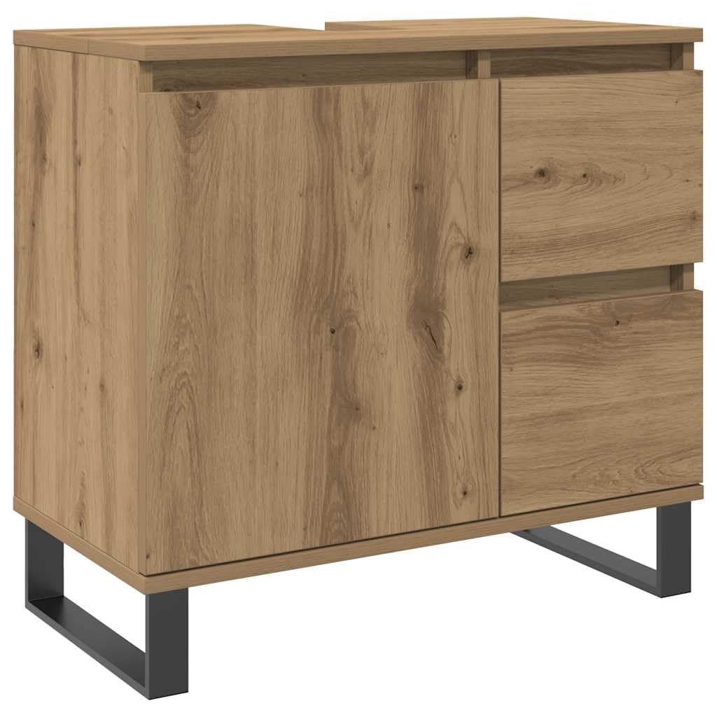 Mueble de Lavabo Madera de ingeniería Roble Artisan 65x33x60 cm,Mobiliario,Muebles de baño,18.05kg-857230