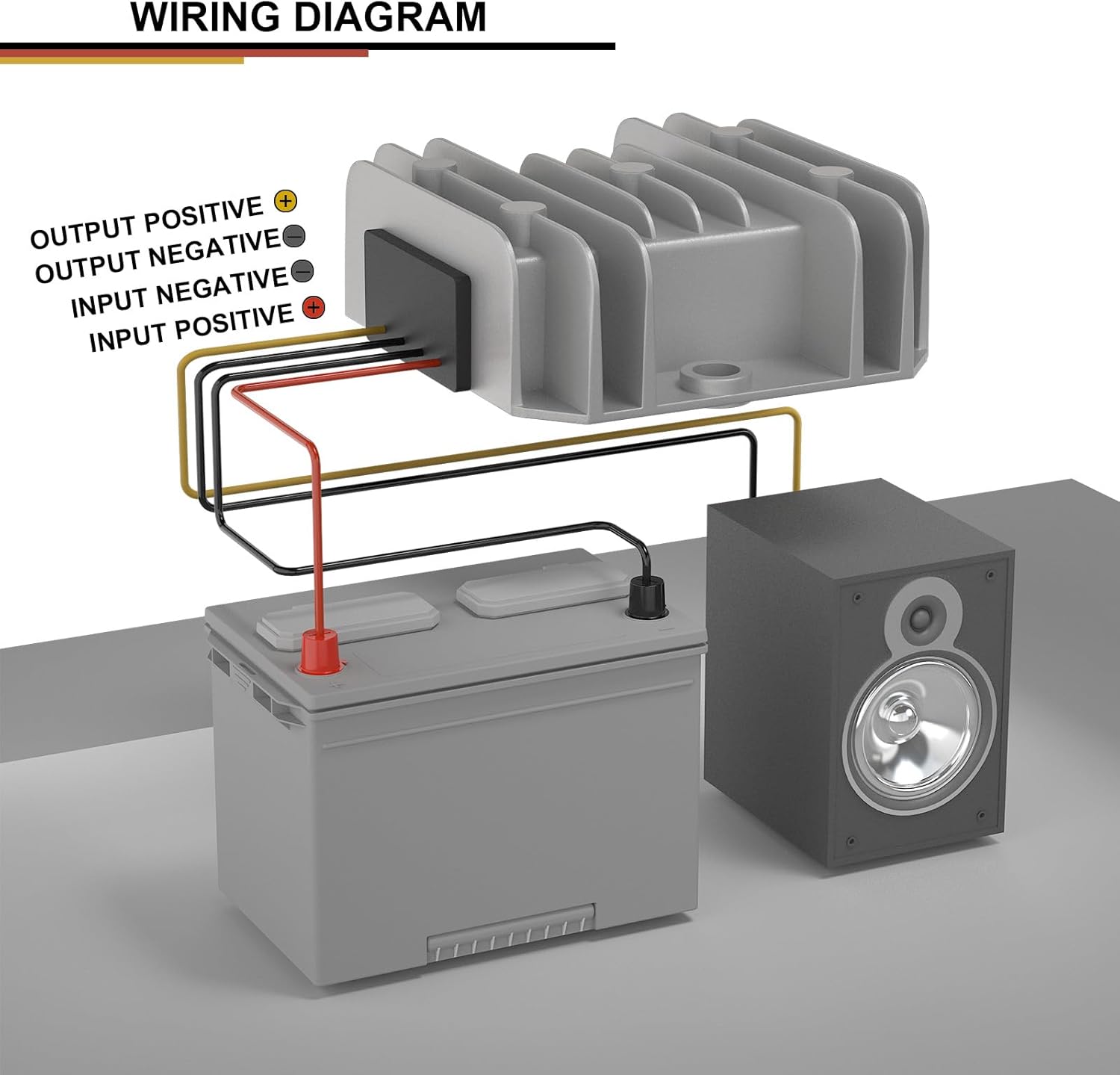Detailed wiring diagram for the DROK DC to DC Buck Converter