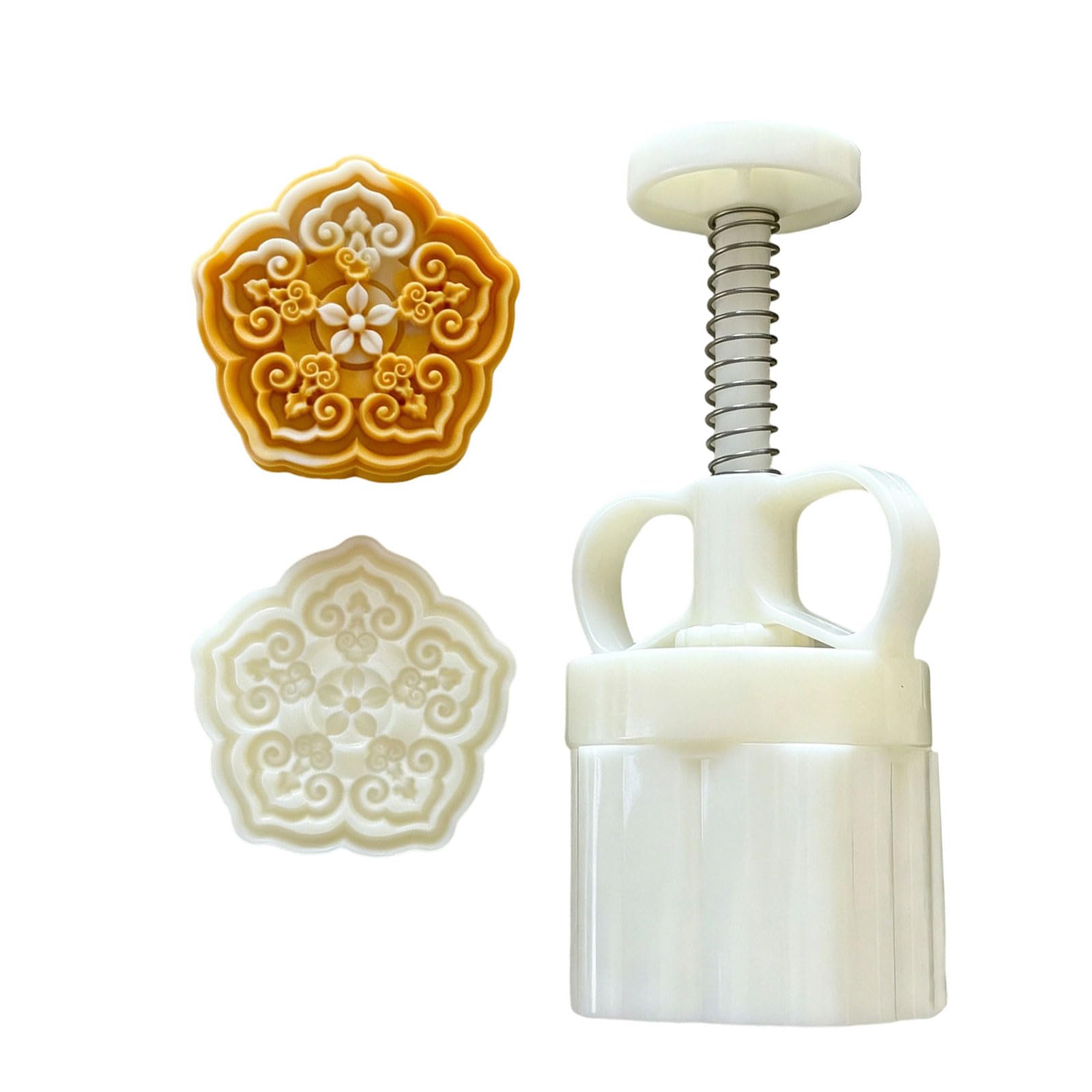 Oxxggkao 75G Five Blessings Moons Cakes Molds Sturdy ABS Materials Festival Baking Molds for Smooth Demolding and Hassle Release Storage Craft Moons Cakes Maker with Five Blessings Design