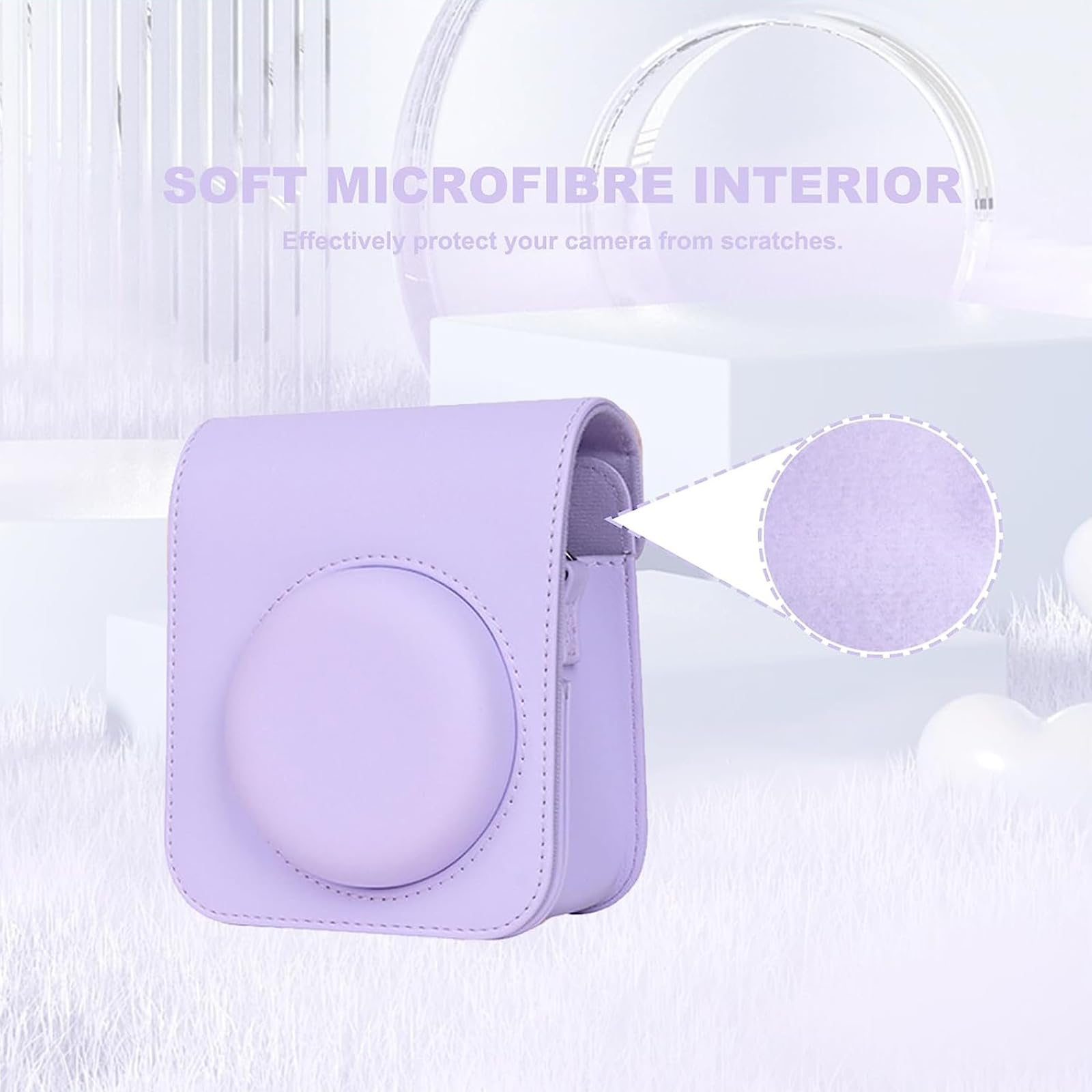 Accessory Kit for Mini 12 Instant Camera, (Customized Case with Strap Assorted Frames Photo Album 60 Colorful Sticker Frames (PURPLE Accessory Kit for Mini 12 Instant Camera, (Customized Case with Strap Assorted Frames Photo Album 60 Colorful Sticker Frames (PURPLE
