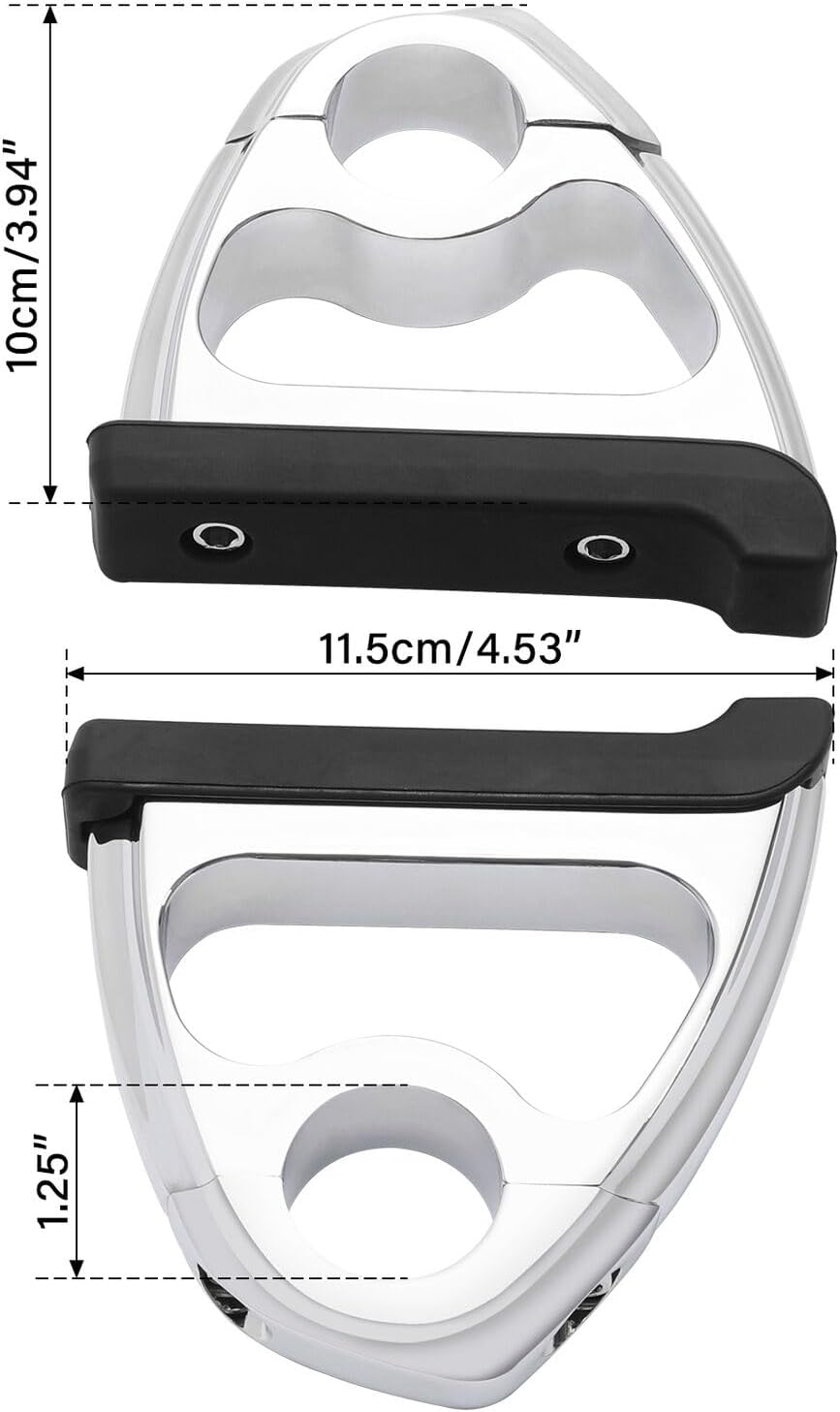 TCMT Chrome 1.25" Engine Guard Crash Bar Toe Rests Fit For Harley Road King Road Glide Street Glide Electra Glide 1988-2023 Softail Fat Bob Heritage Classic Street Bob Low Rider Dyna