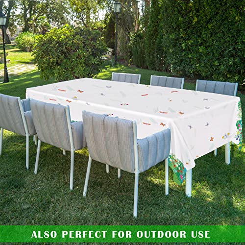 Hobby Horse 2 Pack Floral Tablecloths Flower Plastic Tablecloth Indoor Outdoor Waterproof Spillproof Picnic Table Cover For Daily, Wedding, Birthday, Party Holiday Decoration Supplies, 54 X 108 Inch #TOP3