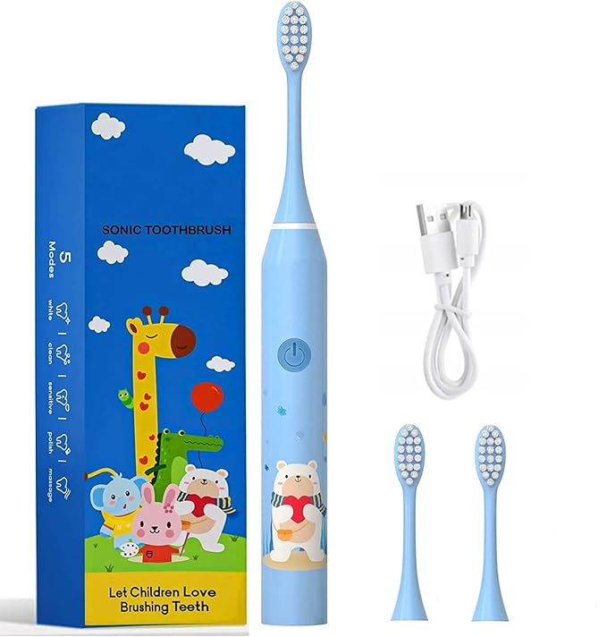 US1984 Sonic Electric Toothbrush for Kids with 5 Mod US1984 Sonic Electric Toothbrush for Kids with 5 Mod