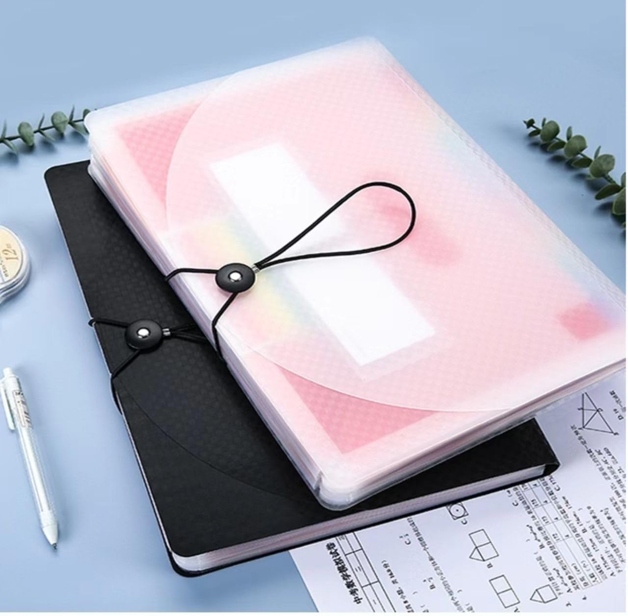 Transparent White A4/ Legal Size 13 Pockets Accordion File Organizer, Monthly Bill Receipt Tax Organizer, A4 Paper Document Organizer for Travel School Office Supplies 9.5" x 13" image 5
