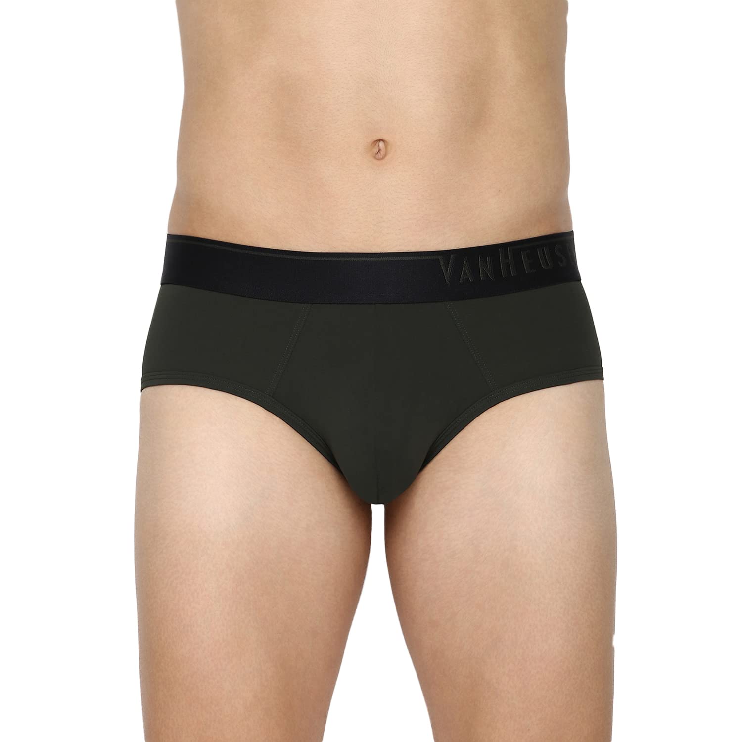 Van HeusenMen's Microfibre Classic Regular Fit Solid Briefs