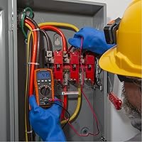 Vista 7 de Klein Tools ET270 Multímetro digital de rango automático, CA/CC, resistencia, continuidad, probador de receptáculo GFCI con cables de prueba y cable