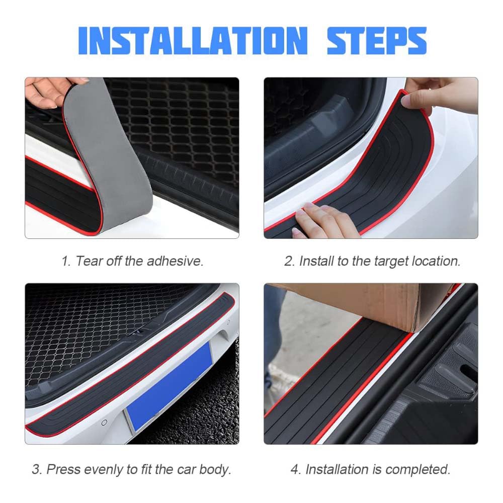 Voor Fiat 500 500X 500L Koolstofvezel Auto Instaplijsten Strip Auto Kofferbak Bumper Guard Plaat Protector Stickers Bumperbescherming