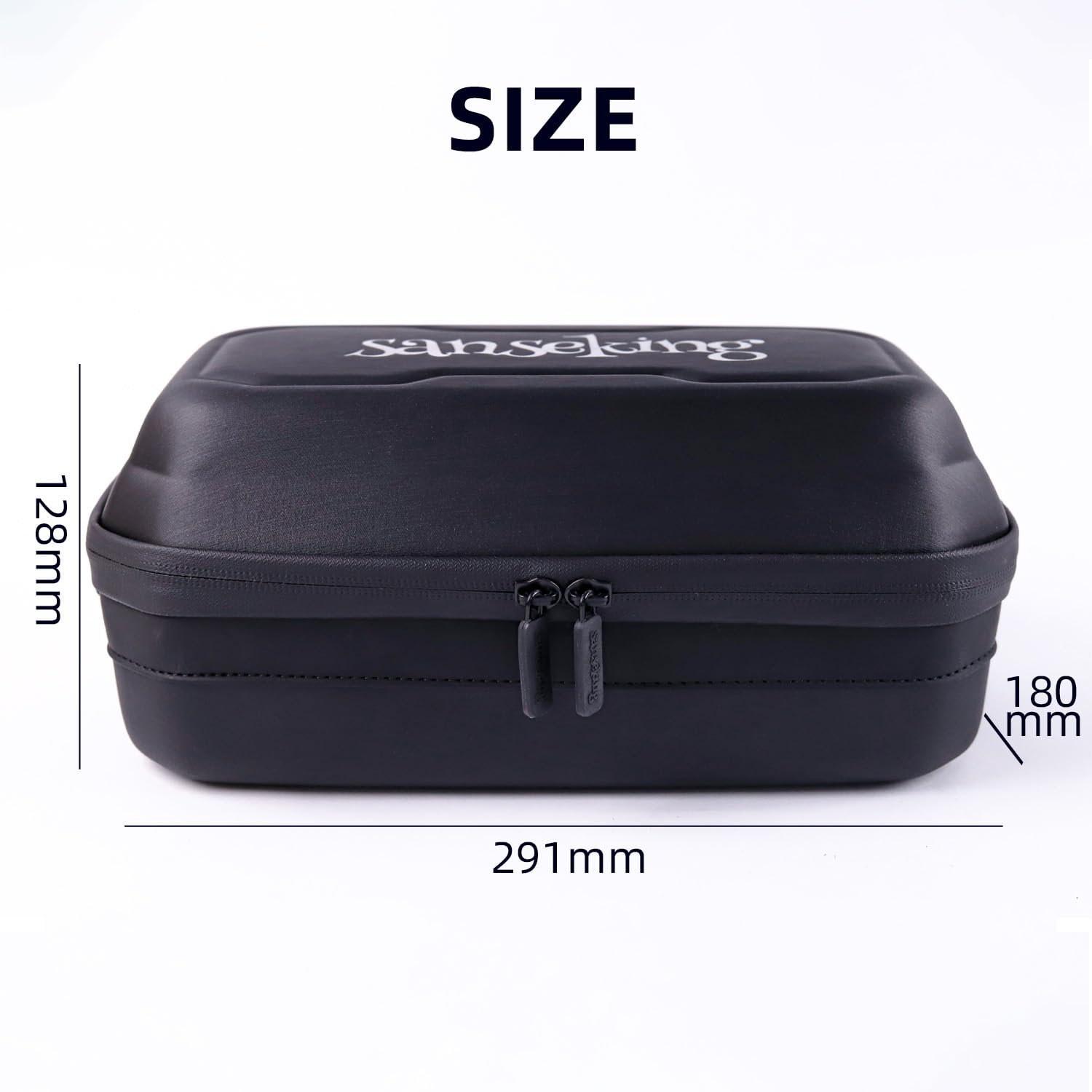 Sanseking Graded Card Carring Case, Double Zipper Graded Cards Storage Box Holding Over 20pcs Magenetic Slab Sports Card Cases With Eva Foam (With Inner Tray)