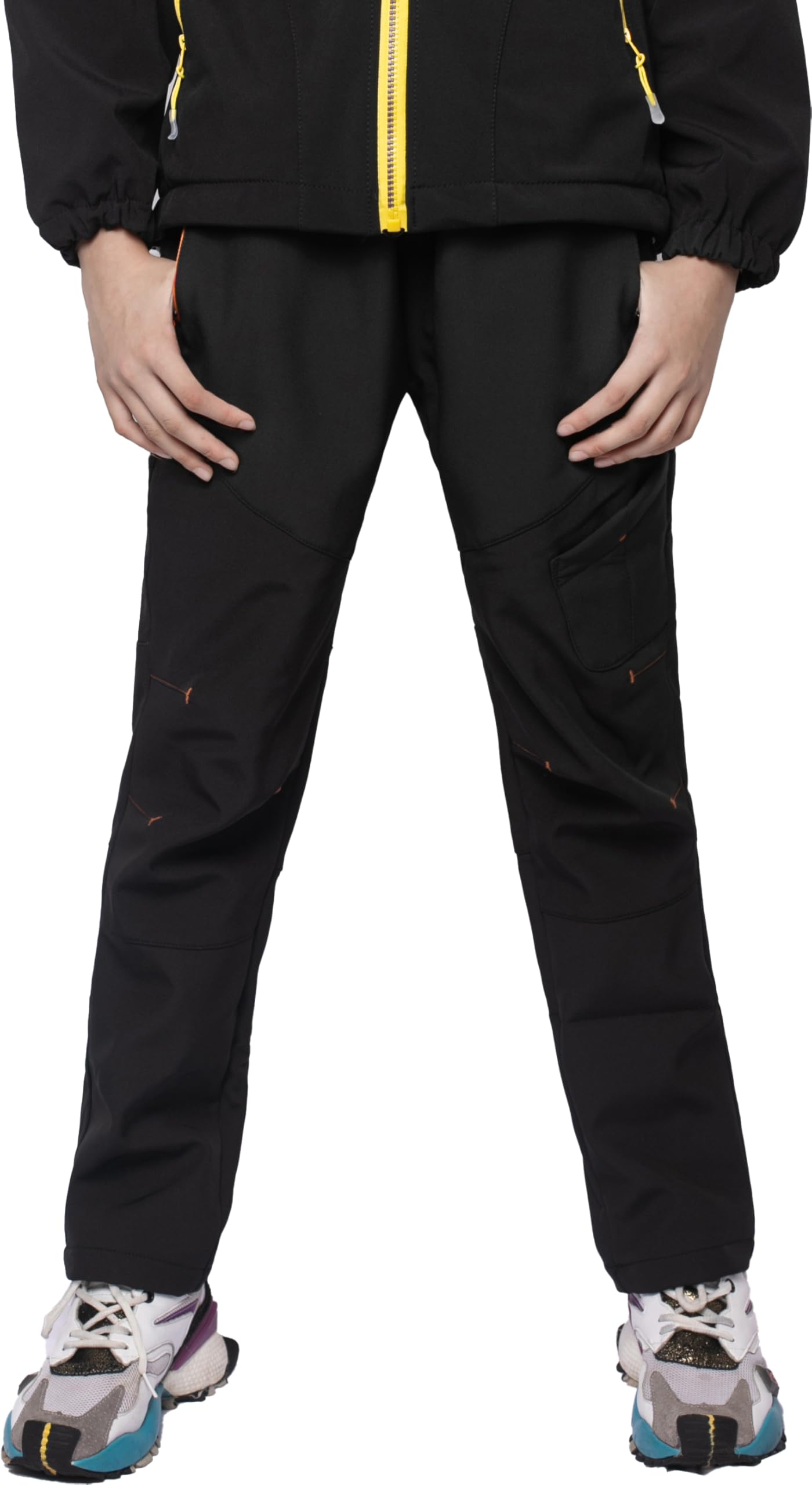 Pantalon Ski Randonnée Enfant Imperméable Hiver Chaud Doublé Polaire Softshell Montagne