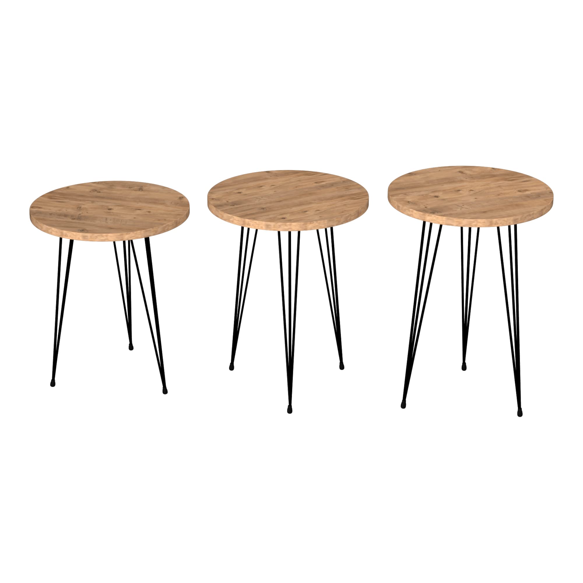 en.casa] Bijzettafel Skibby set van 3 rond - 3 varianten | premiumXL