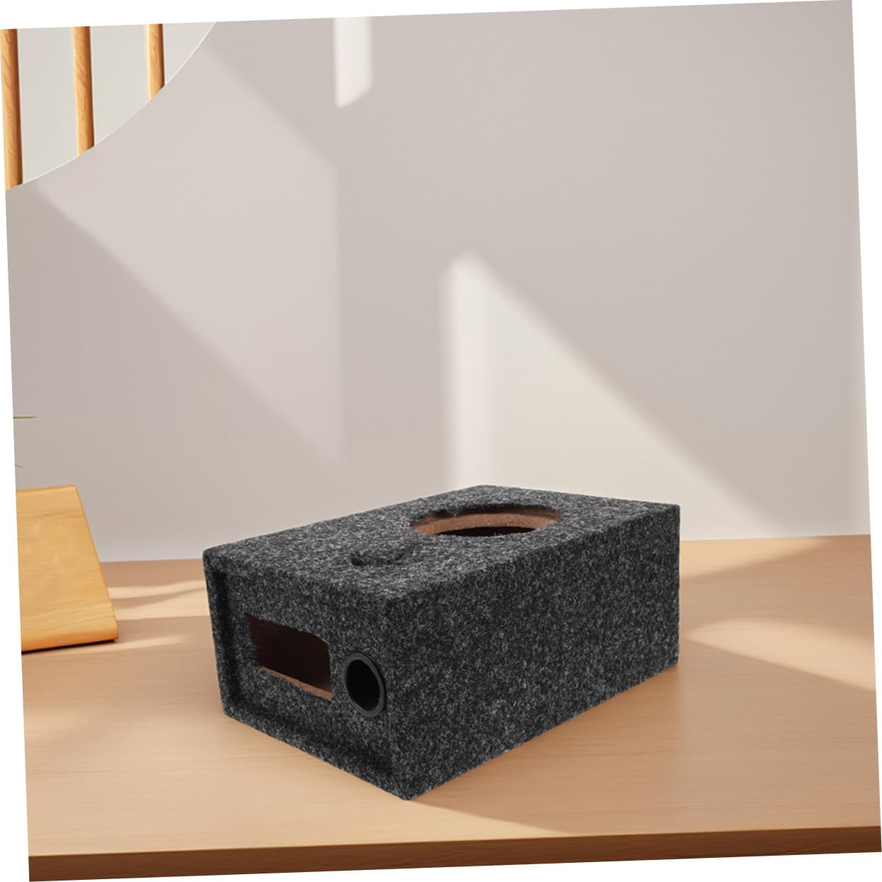 KESYOO Wooden Car Speaker Enclosure: 6.5 Inch Portable Subwoofer Box Empty Single Truck Speaker Boxes for Vehicle Audio Sound System
