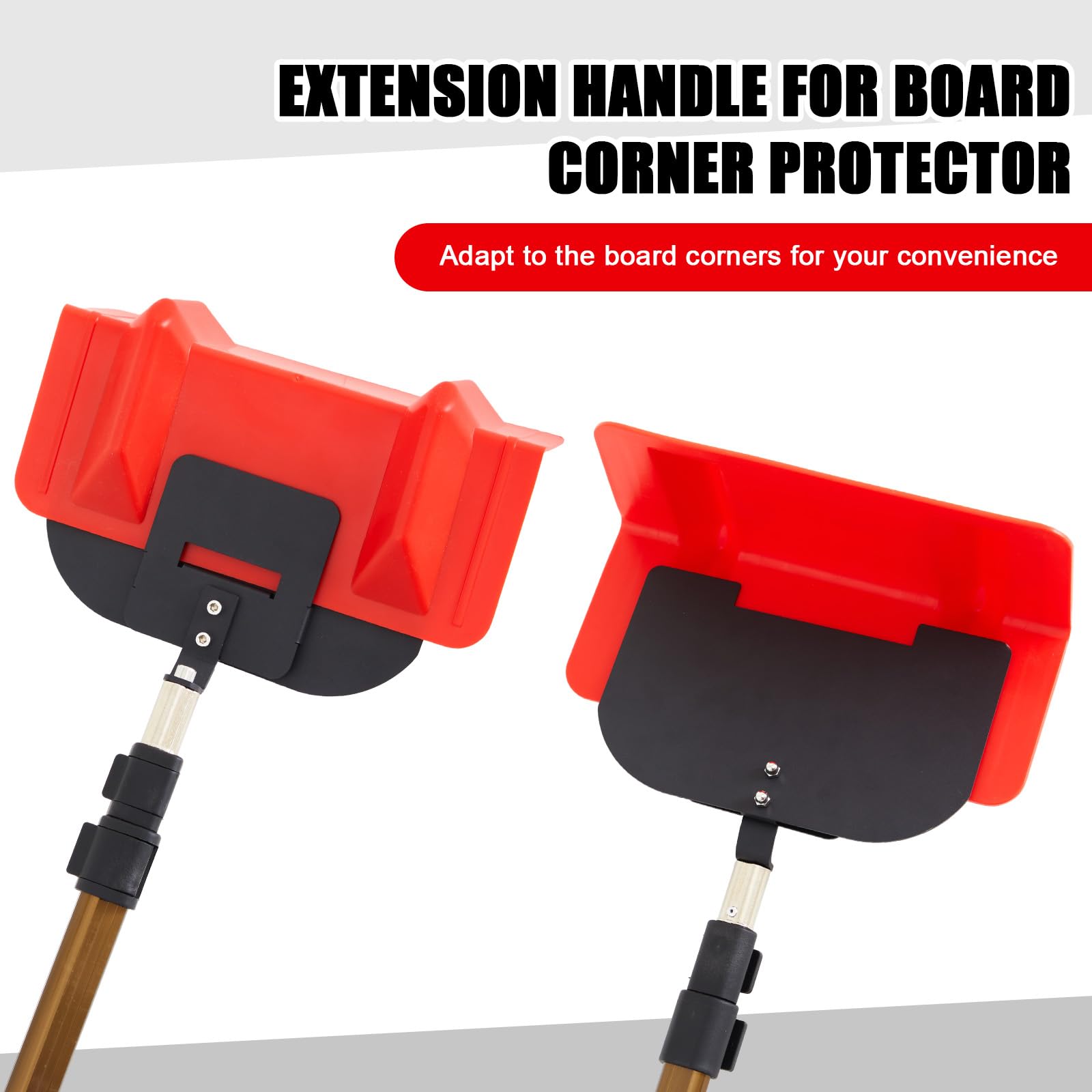Teenyyou Mango de extensión para Protector de Esquina de Tablero, Poste de 2,5 m, Protector de Esquina de Carga Estirable, Protector de Esquina en V, Mango Negro, Accesorios de Cama Plana