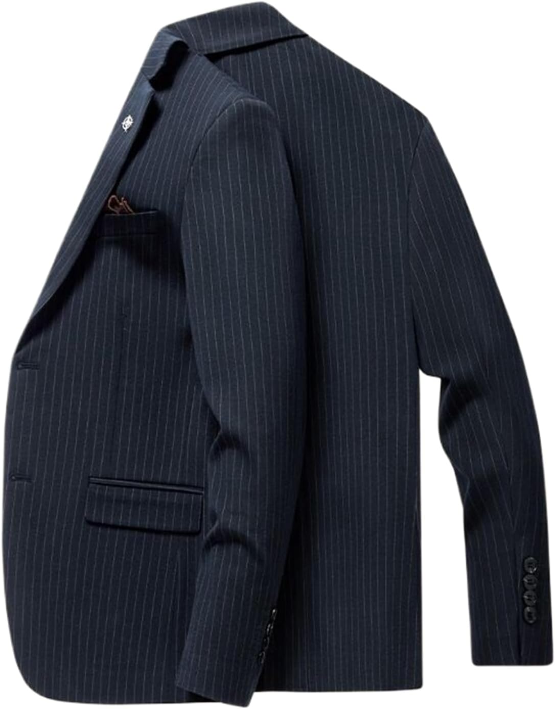 Men's Striped Slim Fit Business Casual Suit Jacket