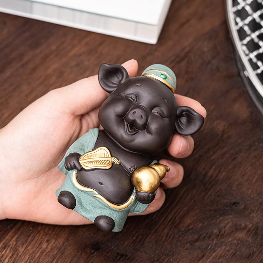 Amazon.co.jp: CHBDJY 幸運の豚の像、幸運のためのかわいい風水豚の