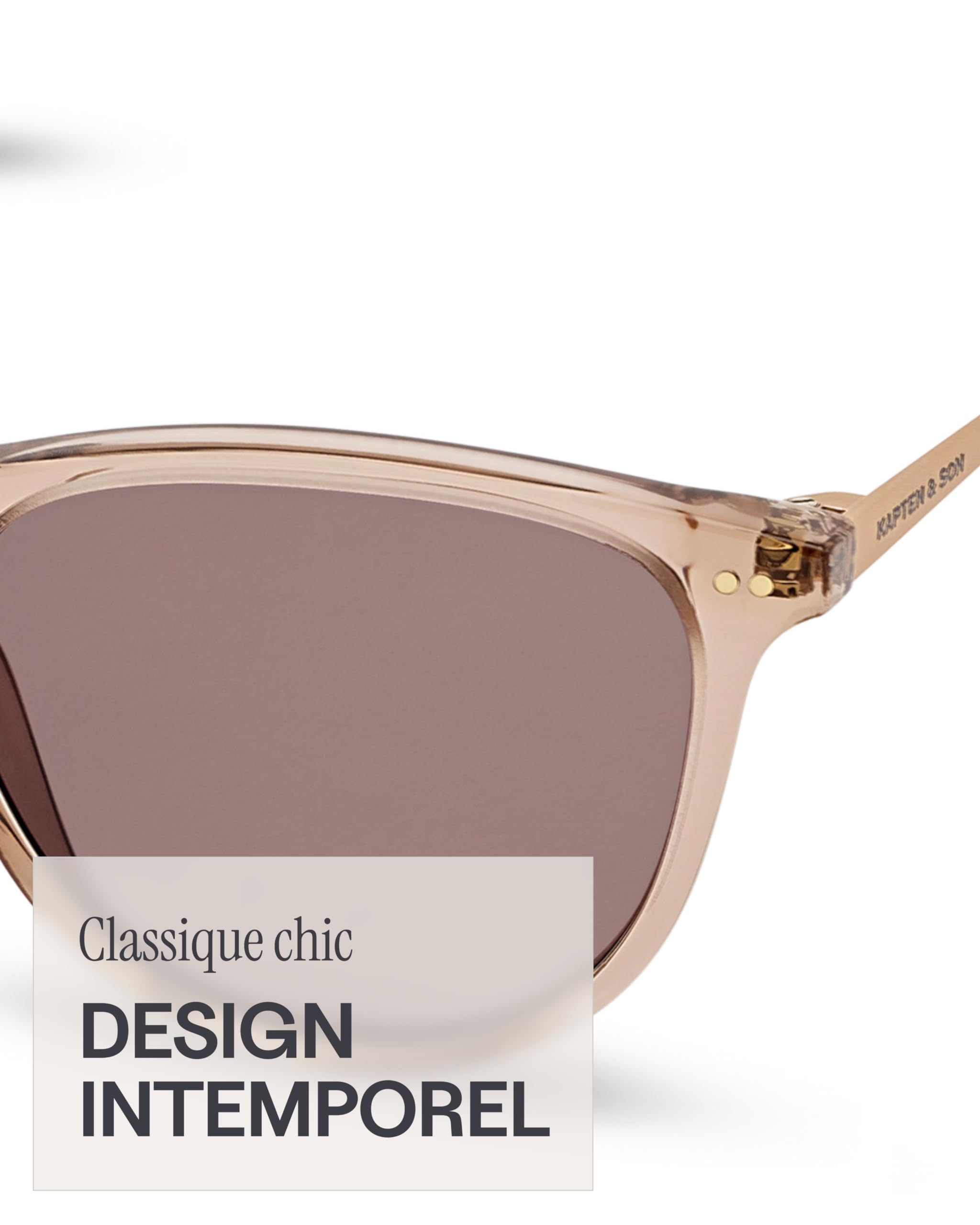 Kapten & Son Lunettes de soleil Rome | Lunettes de soleil pour homme et femme avec protection solaire et protection UV | Verres ronds élégants | Lunettes de soleil unisexes