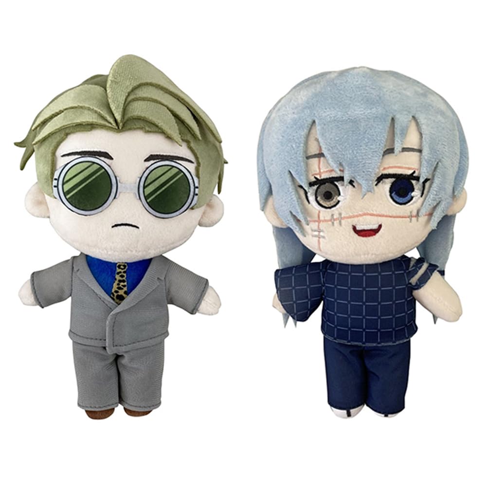 QAHEART 2pcs Anime Figure Nanami Kento and Mahito Soft Figure Throw Pillow Cartoon Hug Pillow Home Sofa Decoration Collectible for Fans