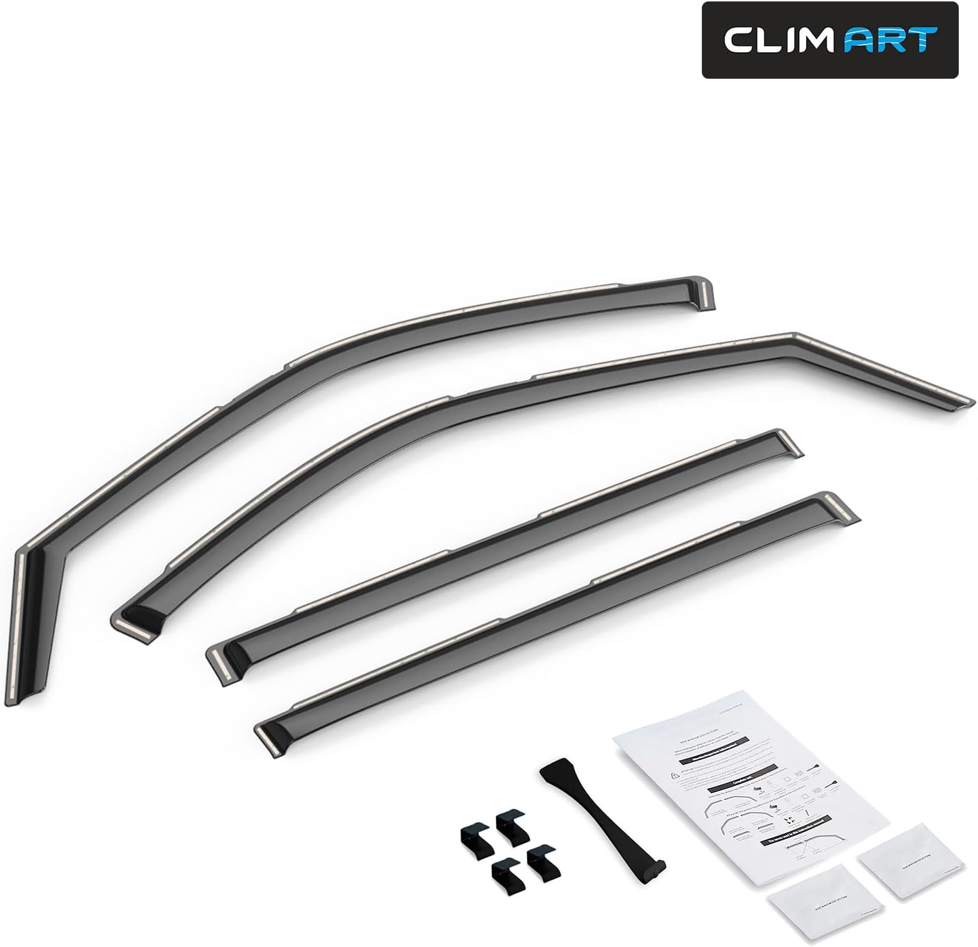CLIM ART in-Channel Incredibly Durable Rain Guards for Toyota Sequoia 2023-2026, Original Window Deflectors, Vent Window Visors, Vent Deflector, 4 pcs. - 623277