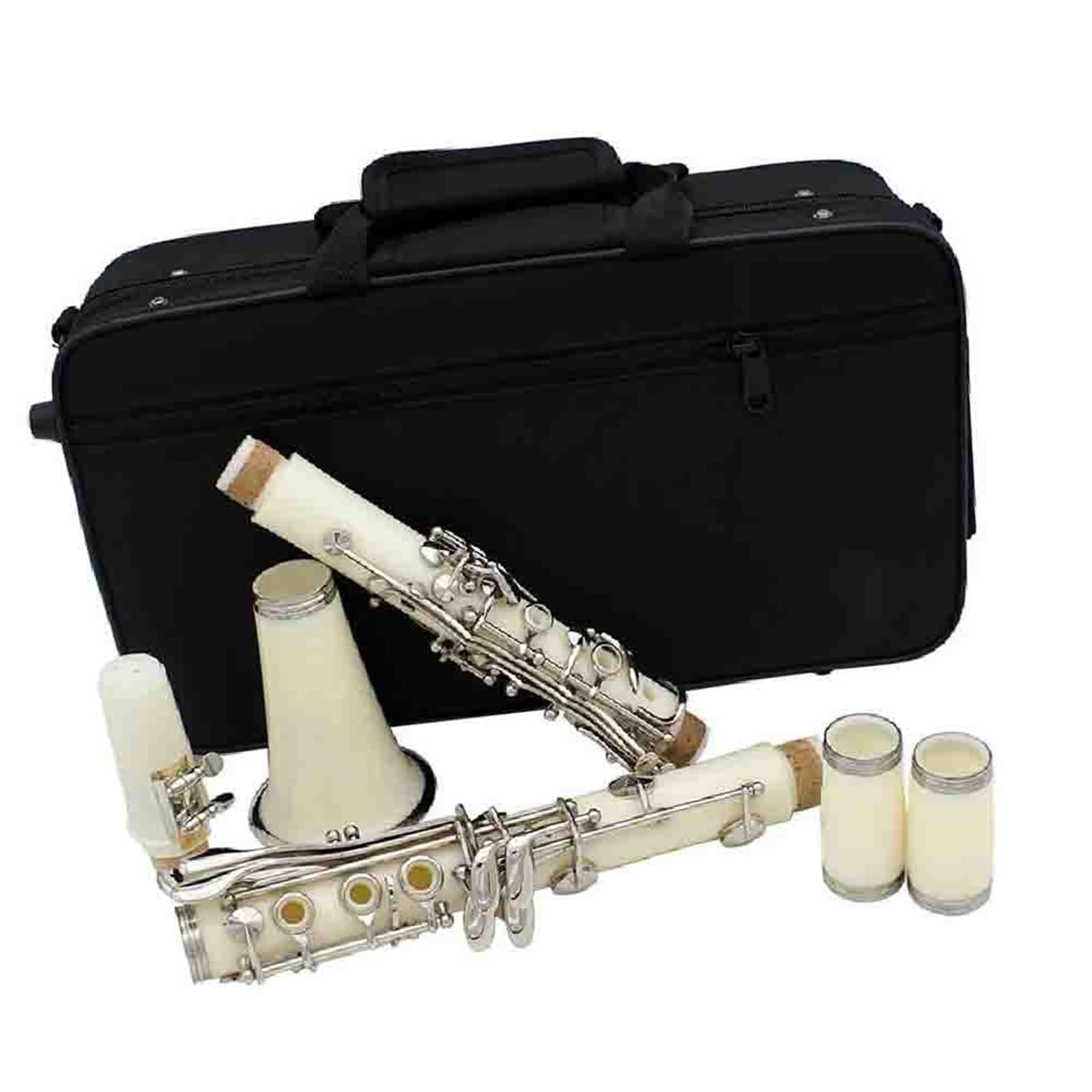Instrumento Musical Clarinete Clarinete Sib 17 Llaves Plateado Profesional Con Accesorios