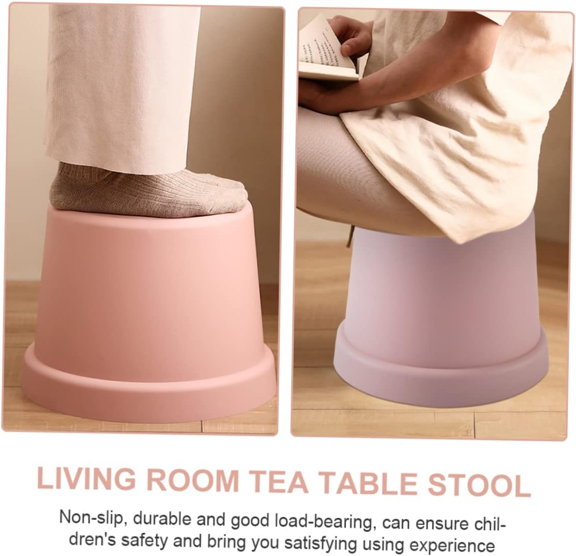 Non-Slip Boys and Girls Stool Step Foot Stool Stackable Plastic for Home Garden Boys and Girls Furniture