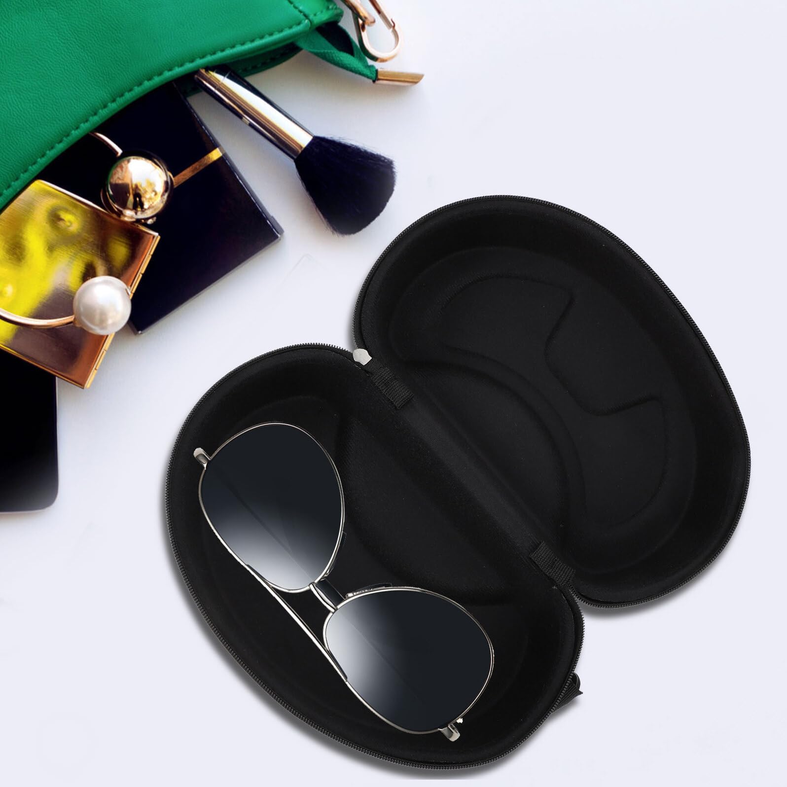 Gatuida 1 Custodia per Occhiali Portatile con Cerniera Astuccio per Sole e Goggles Protezione Design Versatile e Resistente per Viaggi e Quotidianità
