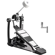 Bass Drum Pedal, Single Chain Kick Pedal for Drums AQ-BDP-FK | Single Chain Kick Drum Pedal with Smooth Response, Stable Base and Adjustable Control, Friendly for Beginners and Practice.