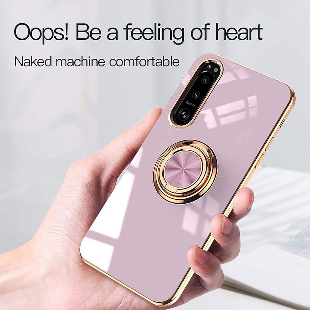 HAOYE Cover per Sony Xperia 10 IV, Elegante Brillantini Modello Silicone Morbido TPU Bumper Flessibile Gel Ultra Sottile Antiurto Custodia Skin Case, bianco