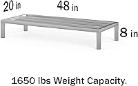 Vista 101 de 60" Long x 24" Wide Height: 12" Off The Floor Aluminum Dunnage Rack Storage in Restaurant, Kitchens and Garages and More!
