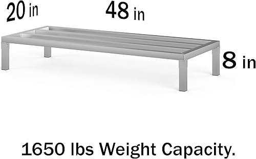 Miniatura 101 de 60" Long x 24" Wide Height: 12" Off The Floor Aluminum Dunnage Rack Storage in Restaurant, Kitchens and Garages and More!