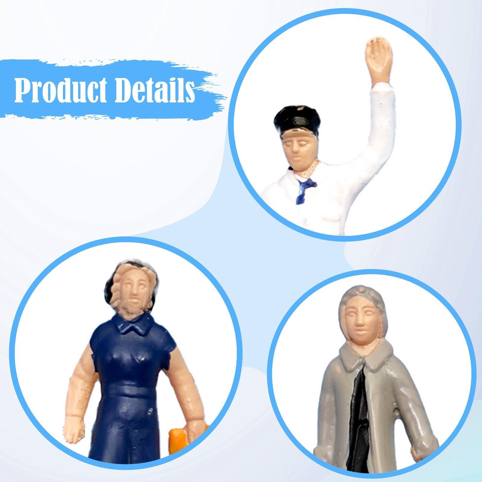 Set di 6 Miniature in Ho (1/87) per Case delle Bambole E Parchi.