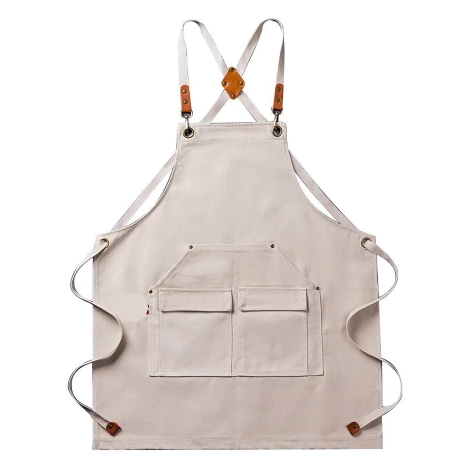 2 stücke Verdickt Leinwand Schürze Küche Garten Werkzeuge Schürze Gartenarbeit Lagerung Im Freien Arbeit Schürze Für Die Arbeit(White)