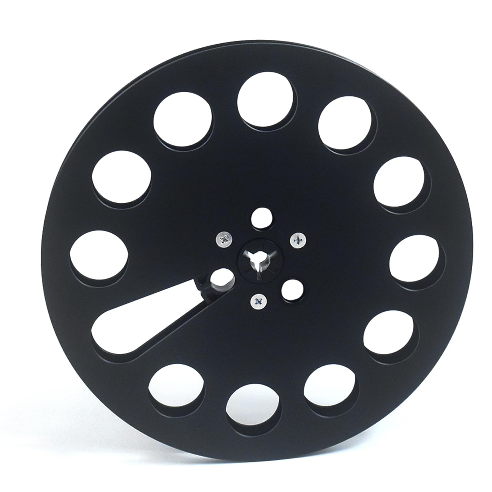 Hdoytxxm Black 7Inch Empty Aluminum Tape Reel For 1 / 4Inch Tape Players With 11 Hole Adapter