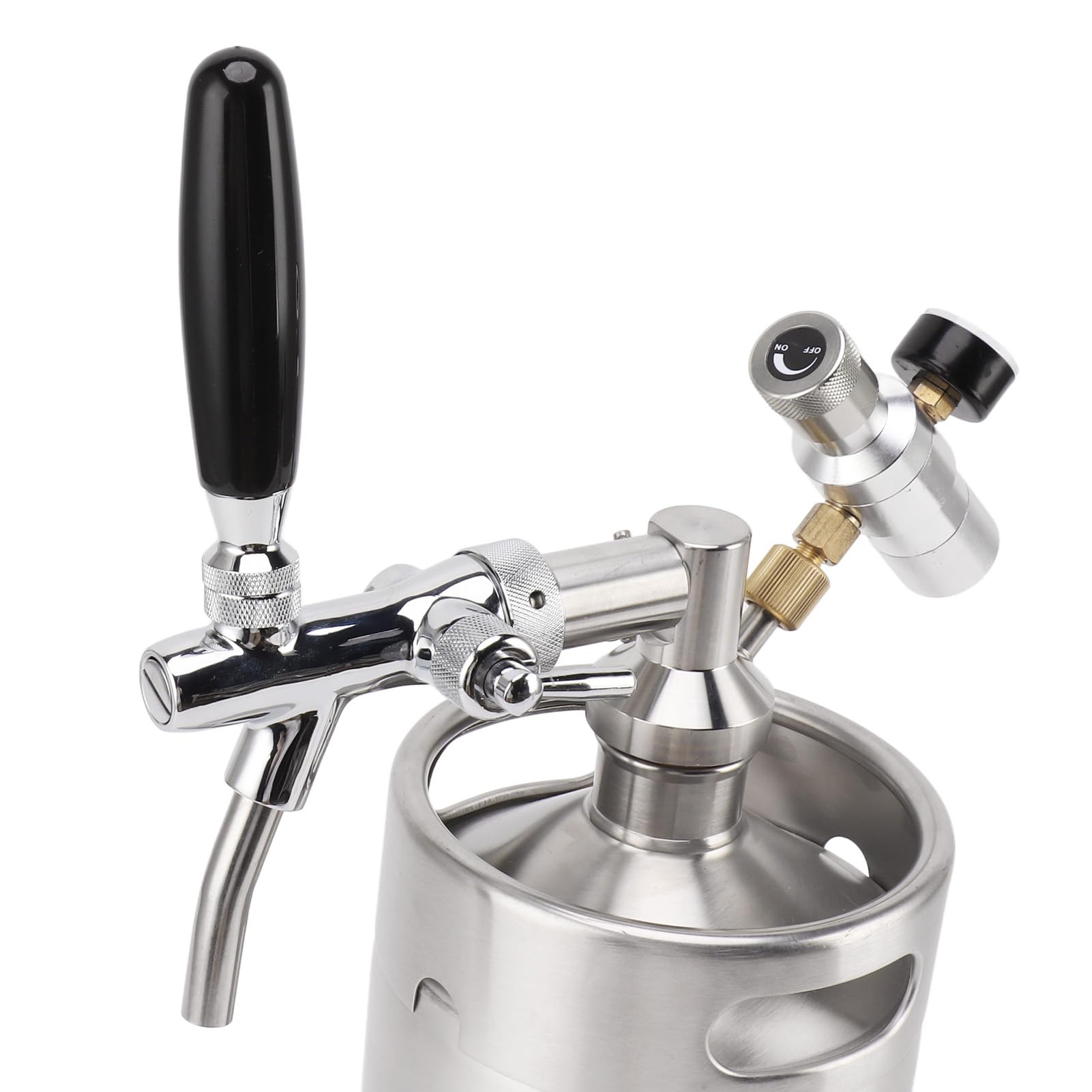 Dispensadores De Barriles, Barriles Portátiles, Mini Barril De Acero Inoxidable Para Amantes De La Cerveza, Sistema Dispensador Doméstico De Cerveza Ajustable De Fácil Inyección De 2 Litros, Manómetro
